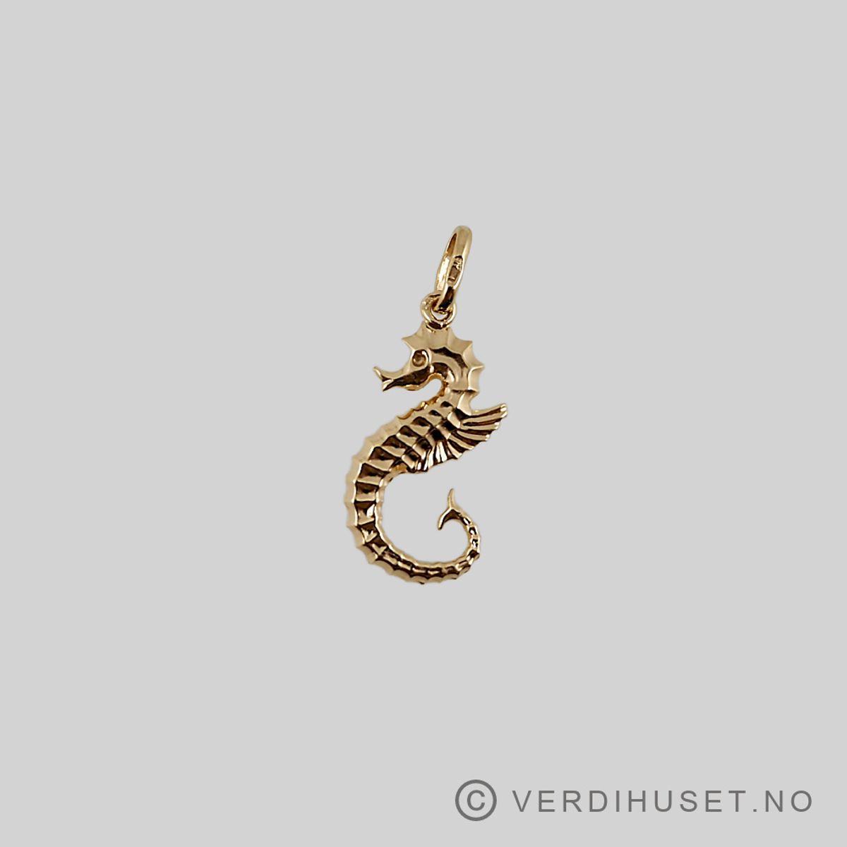 Charm i 18 K gull - Sjøhest