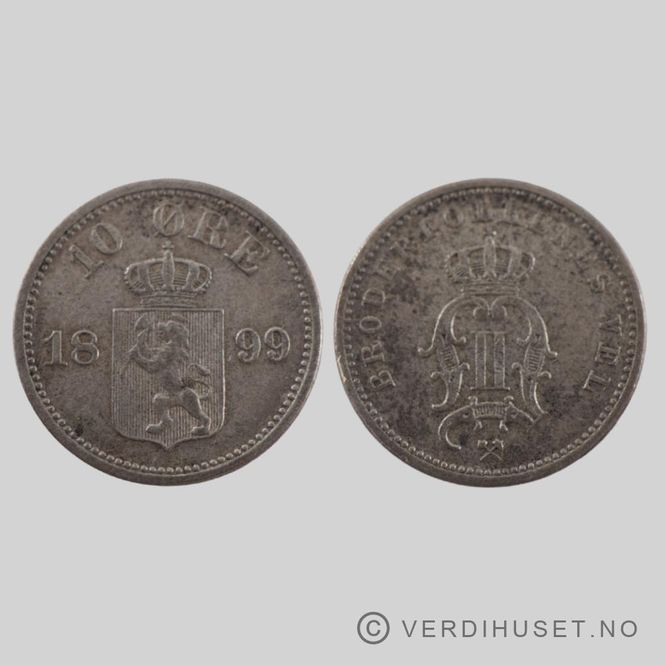 Hovedbilde 10 øre 1899 Kv 01