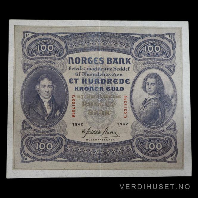Hovedbilde 100 kr 1942 C Kv 1+ (C.0317346)