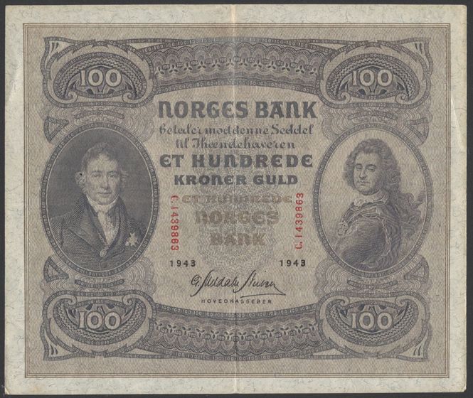 Hovedbilde 100 kr 1943 C kv 1+ (C.1439863) 