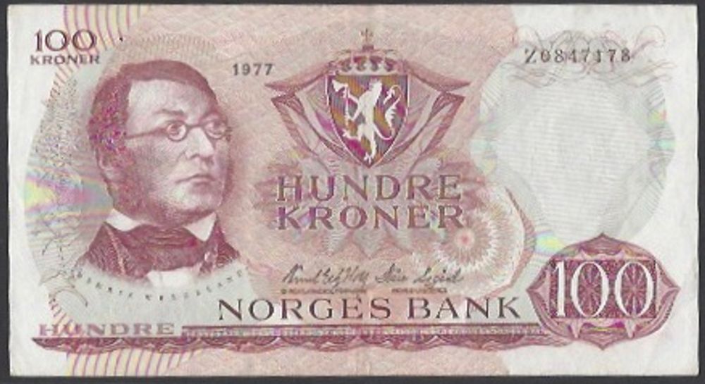 100 kr 1977 Z Kv 1+ (Z.0847178) - Erstatning