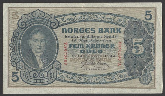 Hovedbilde 5 kr 1944 V Kv g1+ (V.9670498)