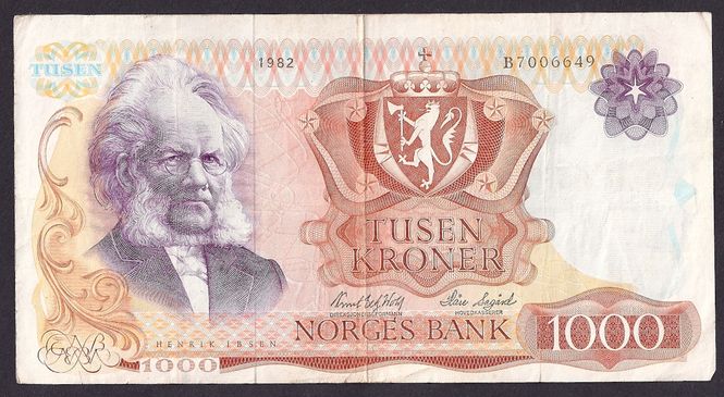 Hovedbilde 1000 kr 1982 b Kv 1 