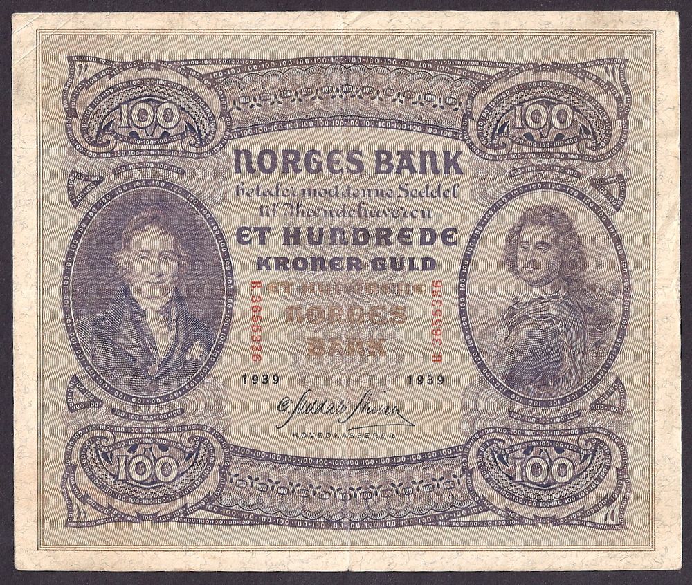 100 kr 1939 B kv 1+ (B.3655336)