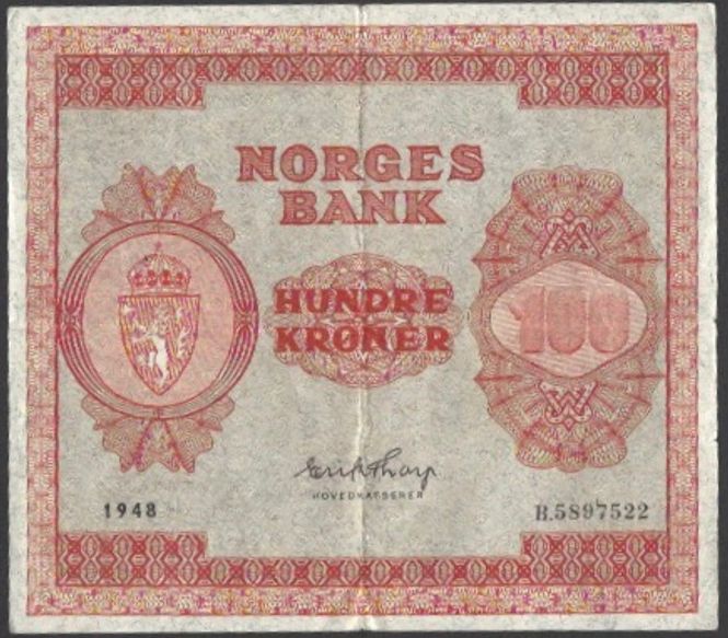 Hovedbilde 100 kr 1948 B Kv 1 (B.5897522)