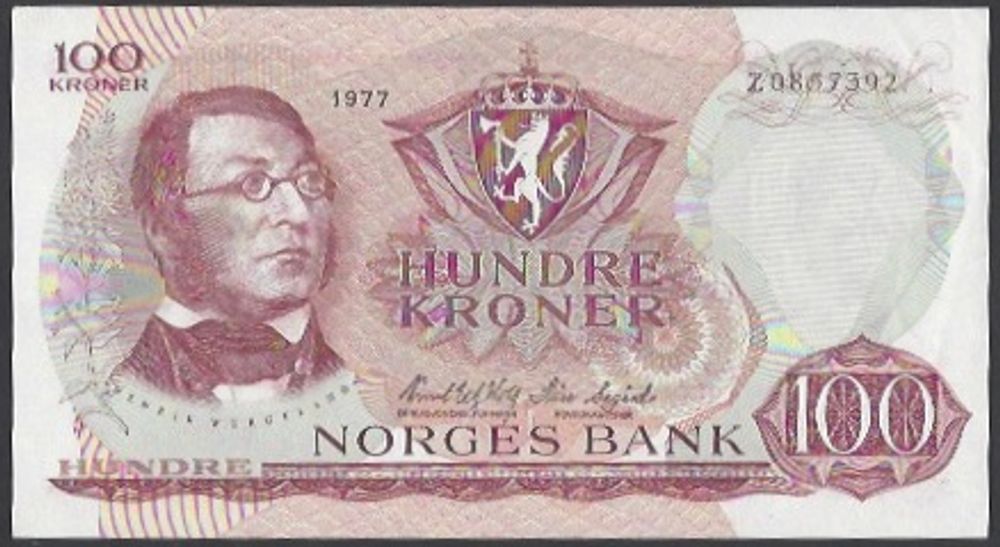 100 kr 1977 Z Kv 0/01 (Z.0857392) - Erstatning