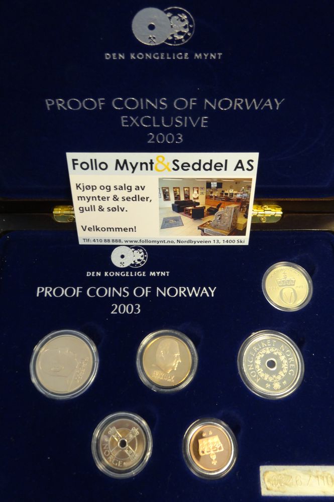 2003 - Exclusive Proof coins of Norway