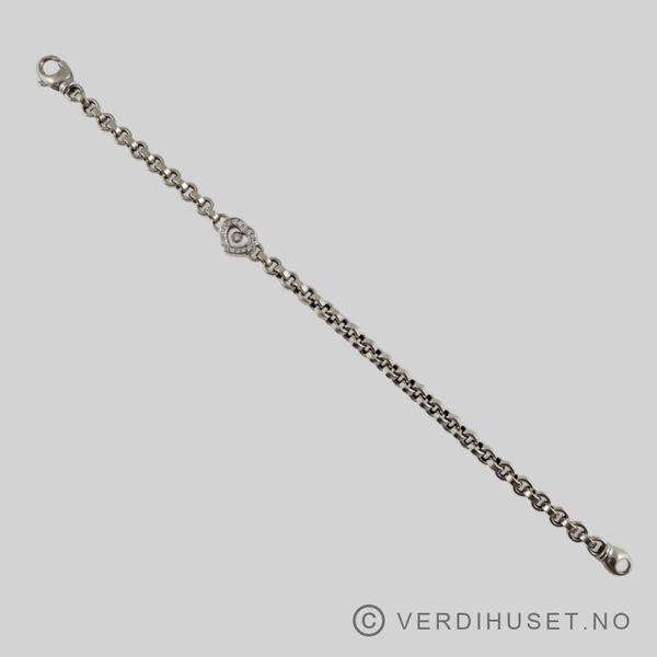 Hovedbilde Armbånd i 18 K hvitt gull med hjerte og blanke ...