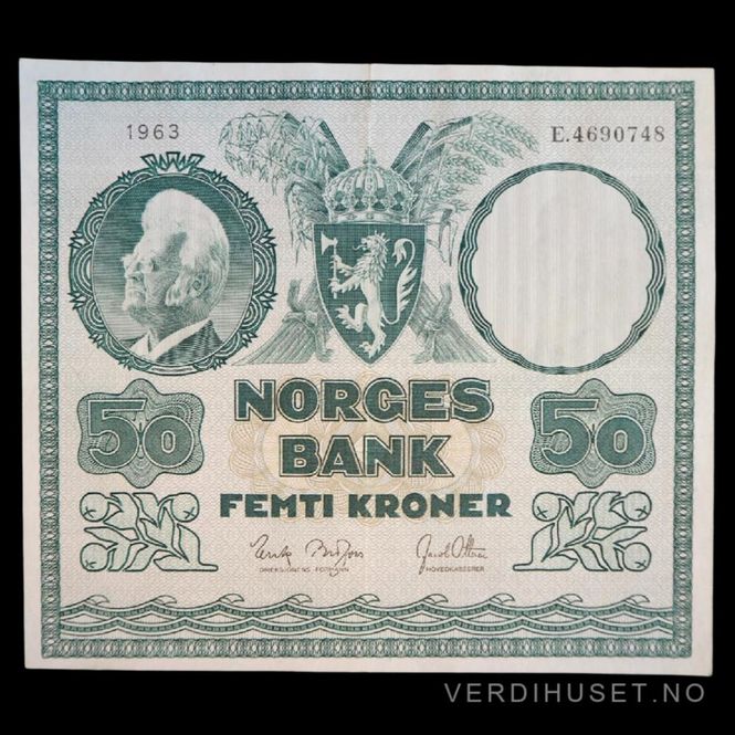 Hovedbilde 50 Kr 1963 Kv s1+ (E.4690748)