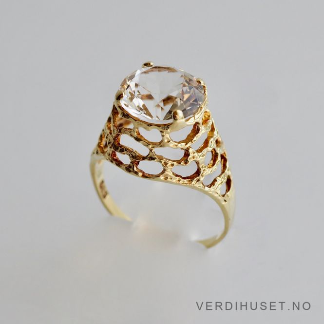 Hovedbilde Ring i 14 K med blank sten