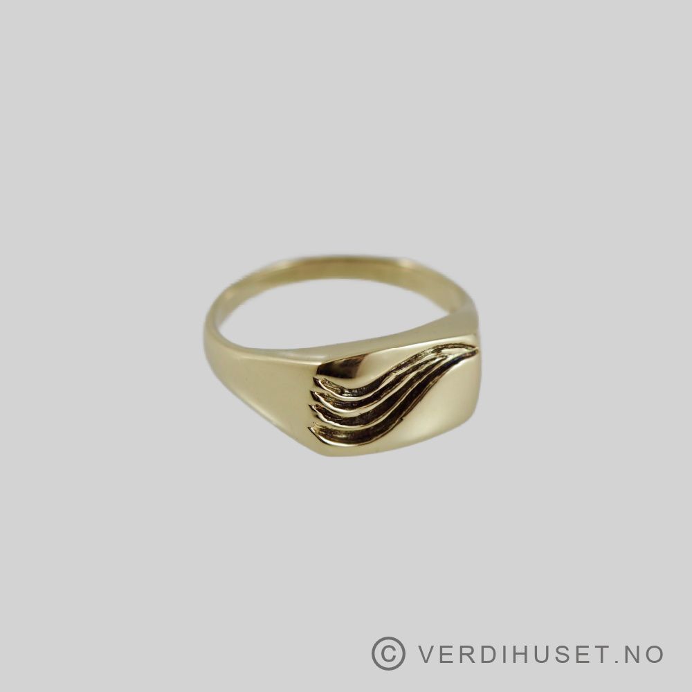 Herre-ring i 14 K gull