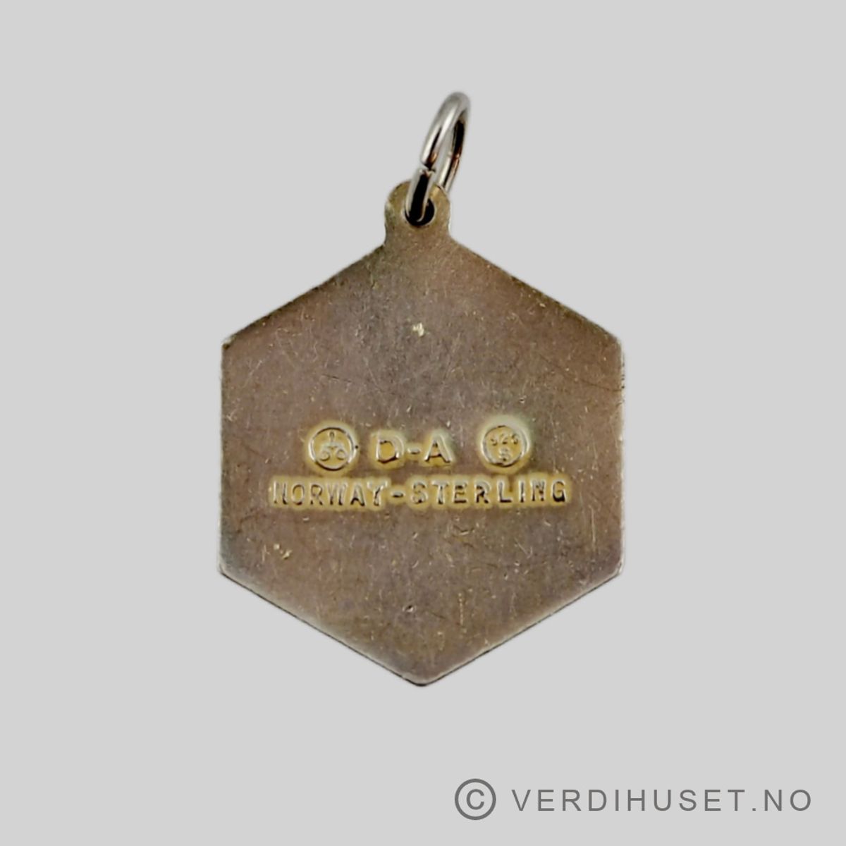 Anheng i forgylt sølv med emalje - Stjernetegn Vannmannen