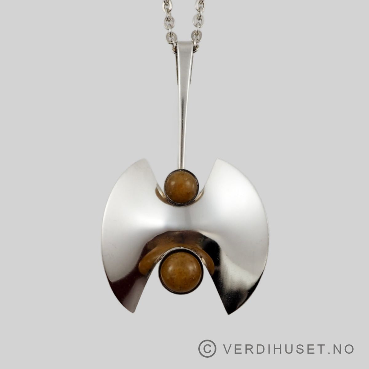 Anheng i sølv med 2 stener- Aksel Holmsen