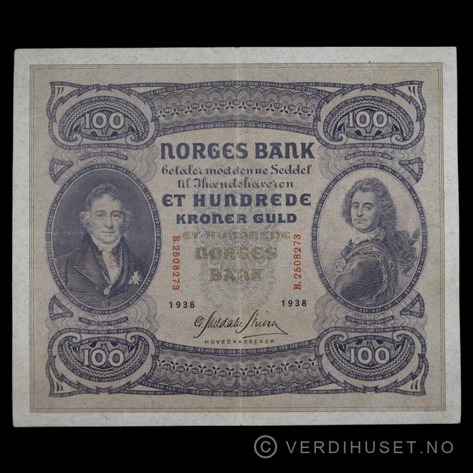 Hovedbilde 100 kr 1938 B kv g1+ (B.2508273)