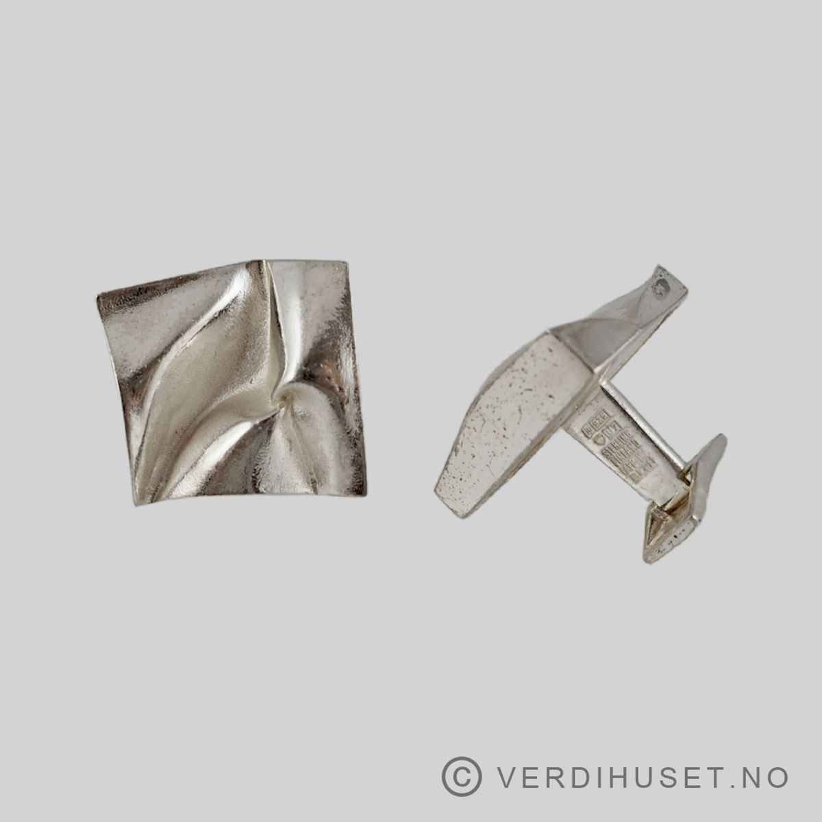 Kraftige mansjettknapper i sølv - Lapponia