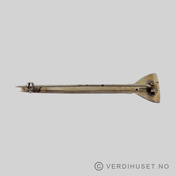 Hovedbilde Brosje i sølv med turkis emalje - Gaudernack