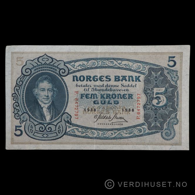 Hovedbilde 5 kr 1938 P Kv 1+ (P.6472797)