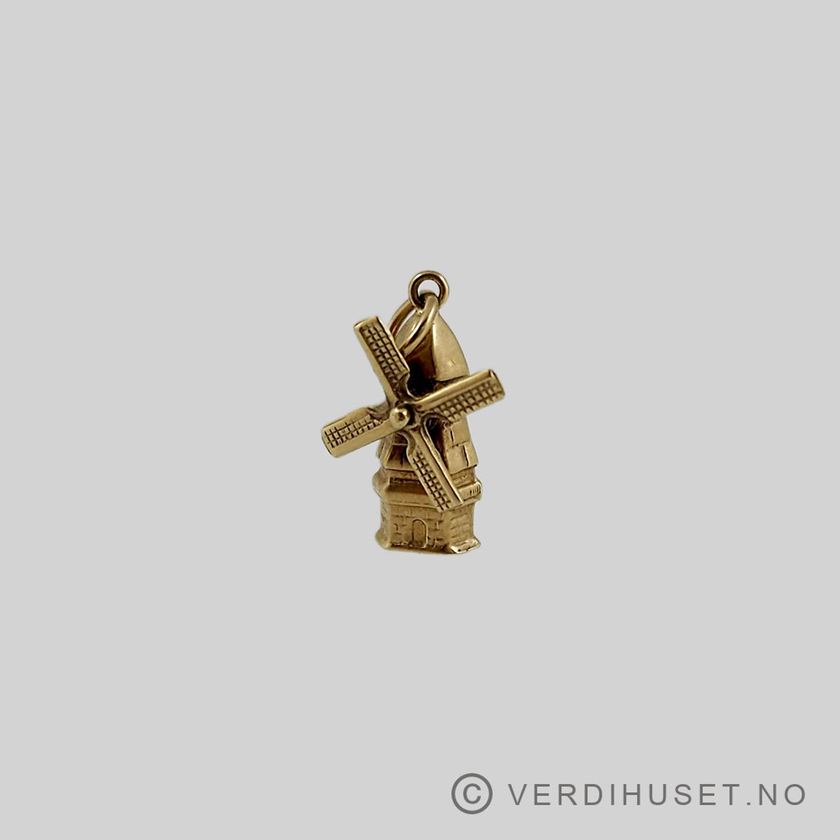 Charm i 14 K gull - Vindmølle
