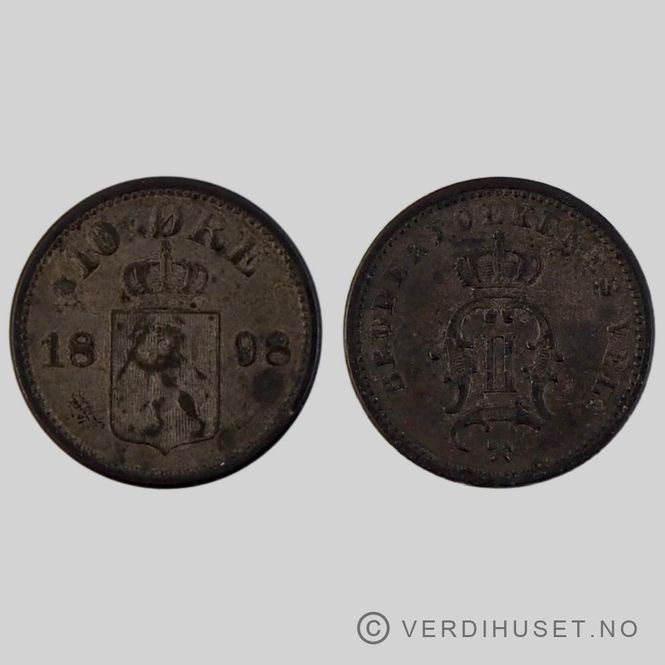 Hovedbilde 10 øre 1898 Kv g 1