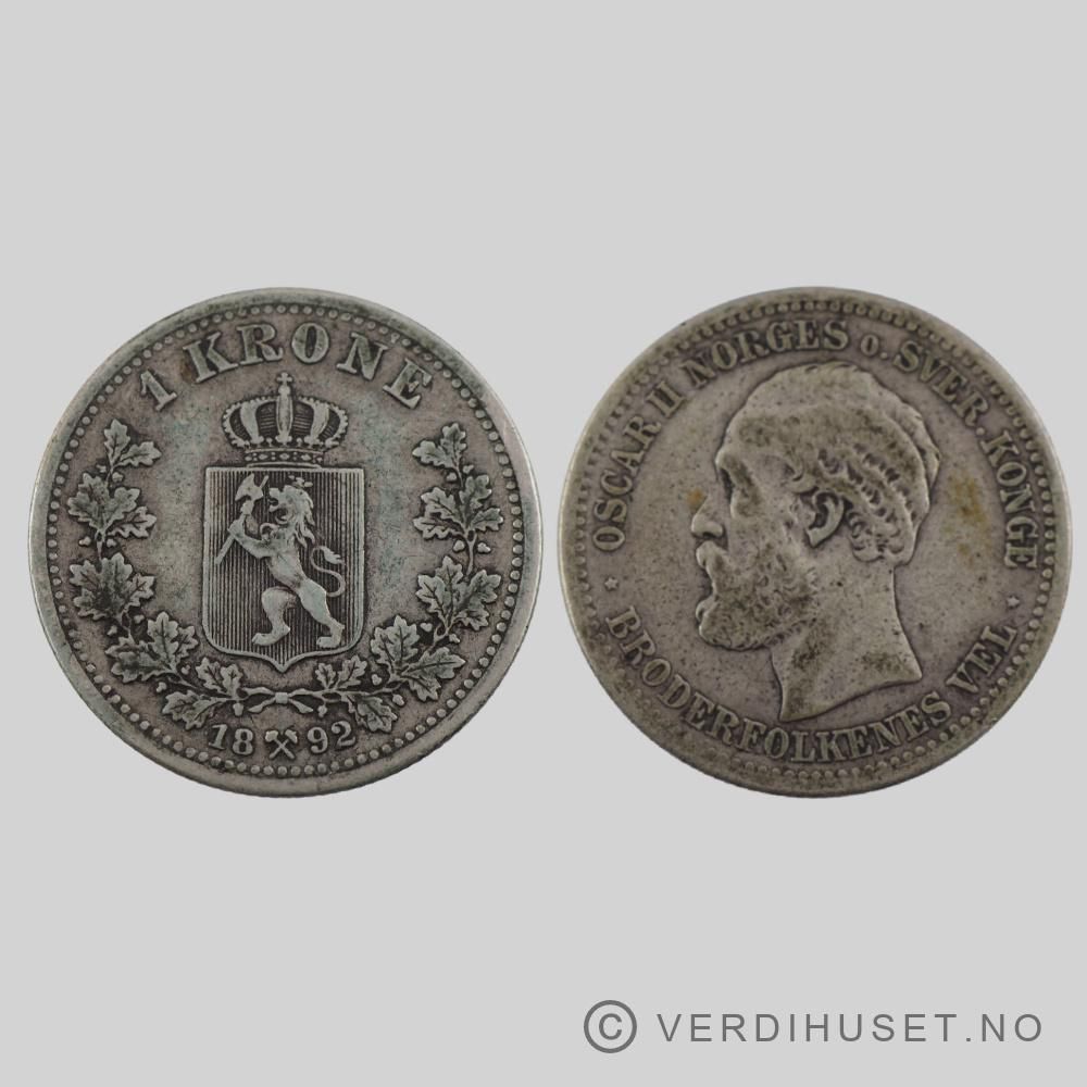1 kr 1892 Kv g 1