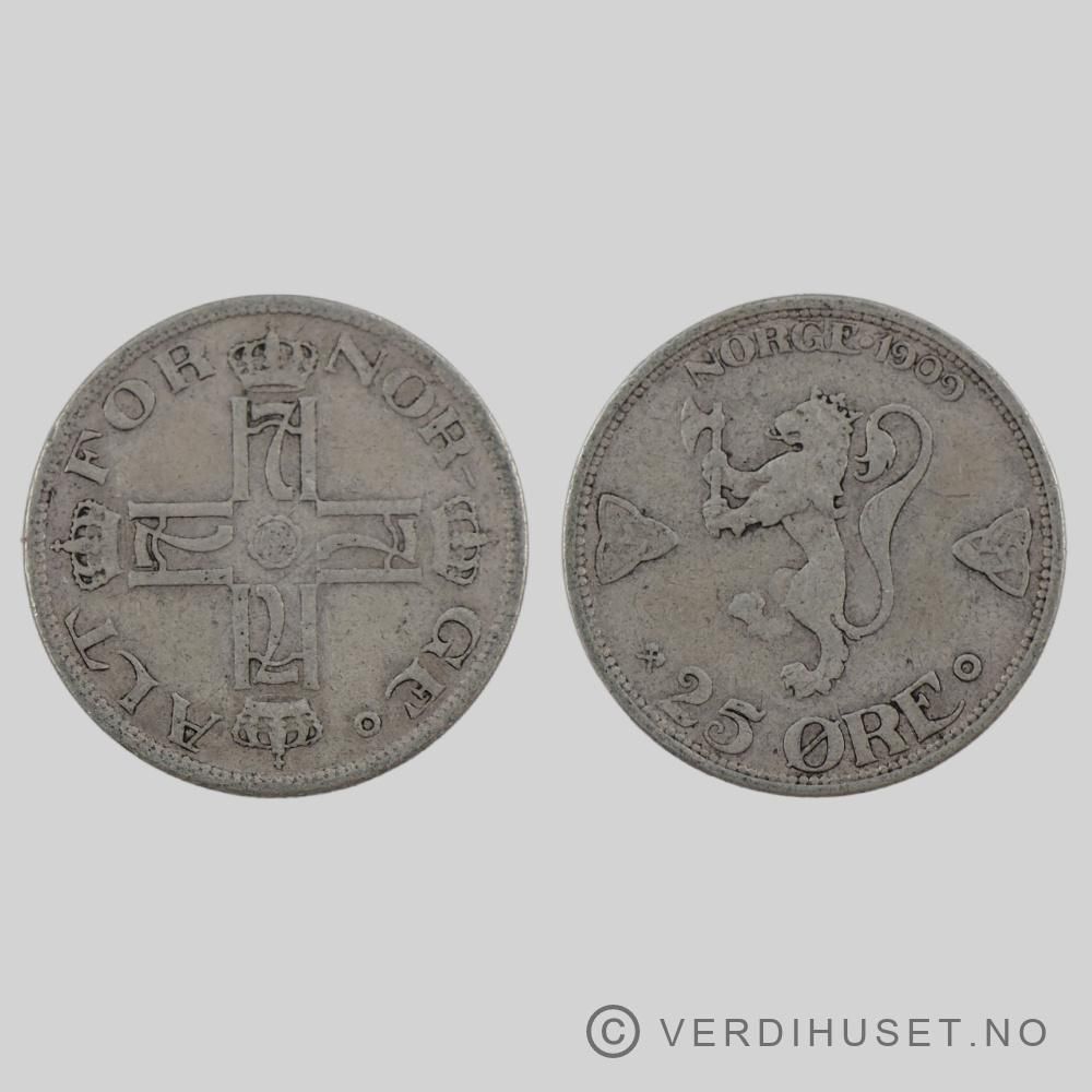 25 Øre 1909 Kv 1