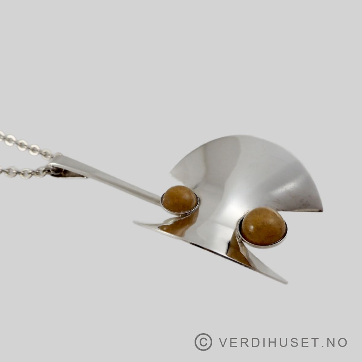 Anheng i sølv med 2 stener- Aksel Holmsen
