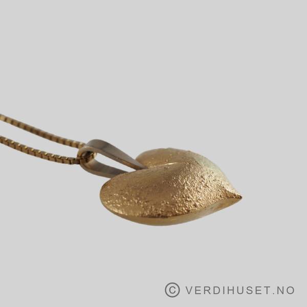 Hovedbilde Anheng/Hjerte i 14 K gull