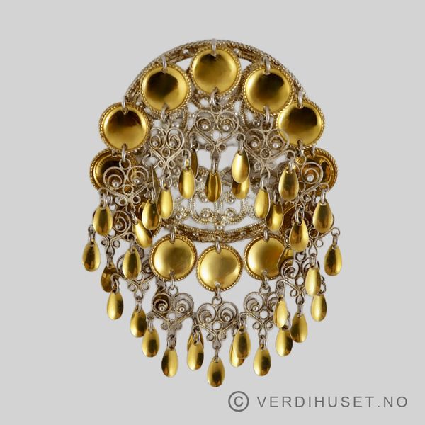 Hovedbilde Sølje med forgylte skåler/blader