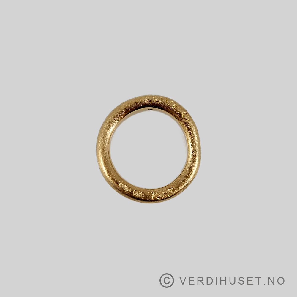 Ring i 14 K gull med diamant - 