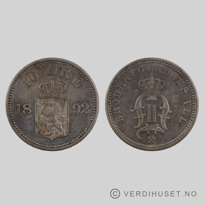 Hovedbilde 10 Øre 1892 Kv g01