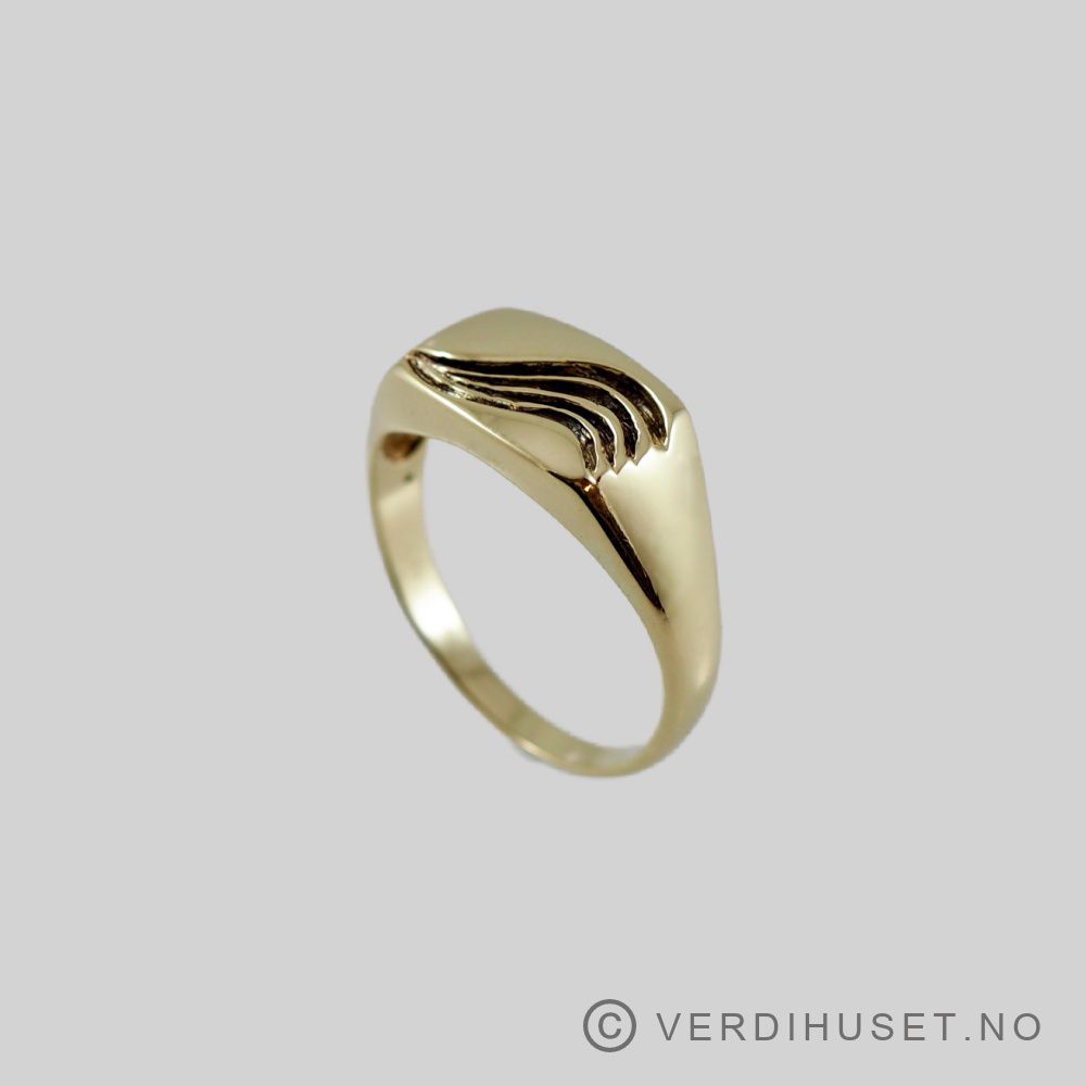 Herre-ring i 14 K gull