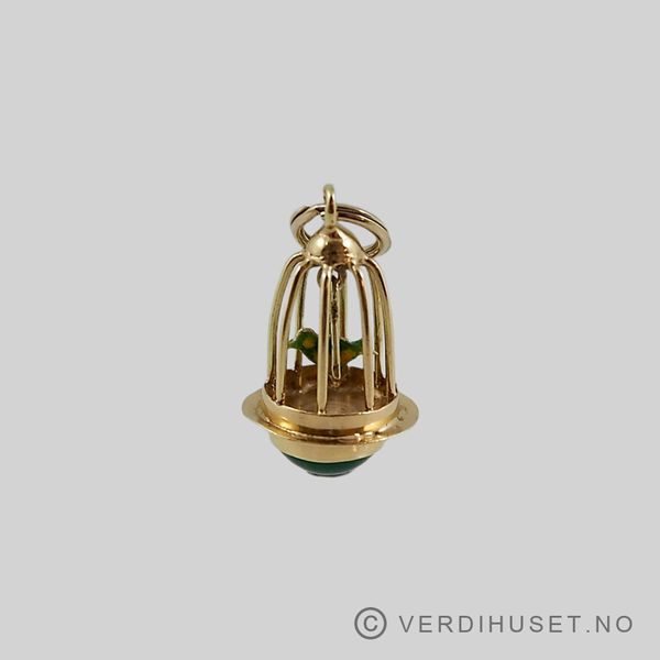 Hovedbilde Charm i 14 K gull - Fuglebur