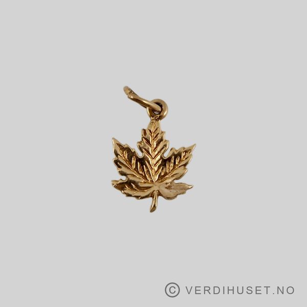 Hovedbilde Charm i 14 K gull - Lønneblad