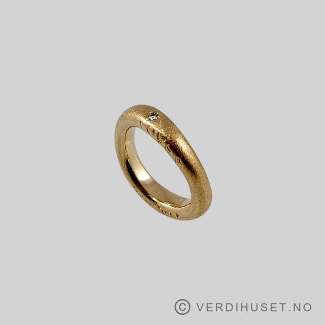 Hovedbilde Ring i 14 K gull med diamant - 