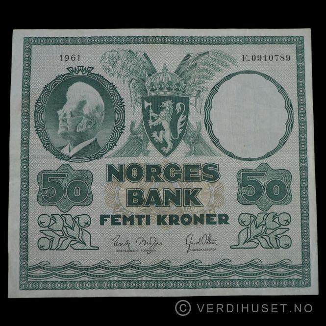 Hovedbilde 50 kr 1961 E Kv s1 (E.0910789)