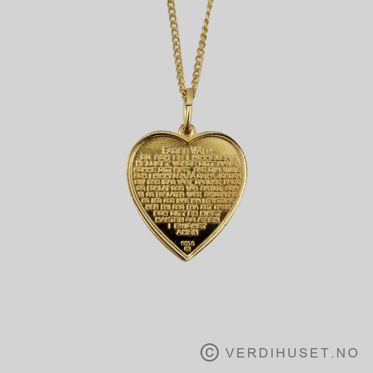 Anheng/Hjerte i forgylt sølv med blå emalje - Ivar T. Holth