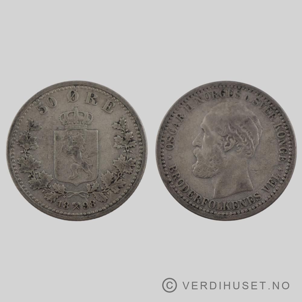 50 Øre 1898 Kv 1