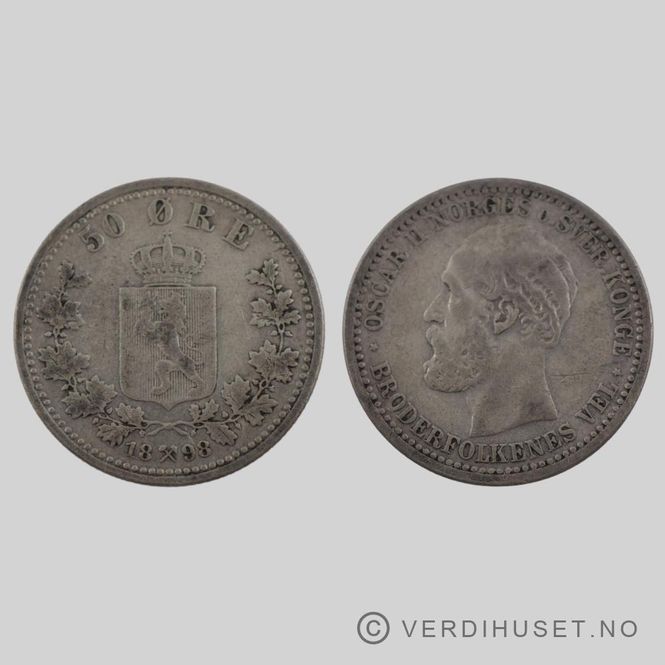 Hovedbilde 50 Øre 1898 Kv 1