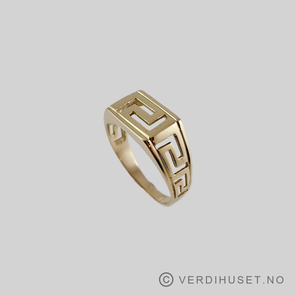 Herre-ring i 14 K gull 